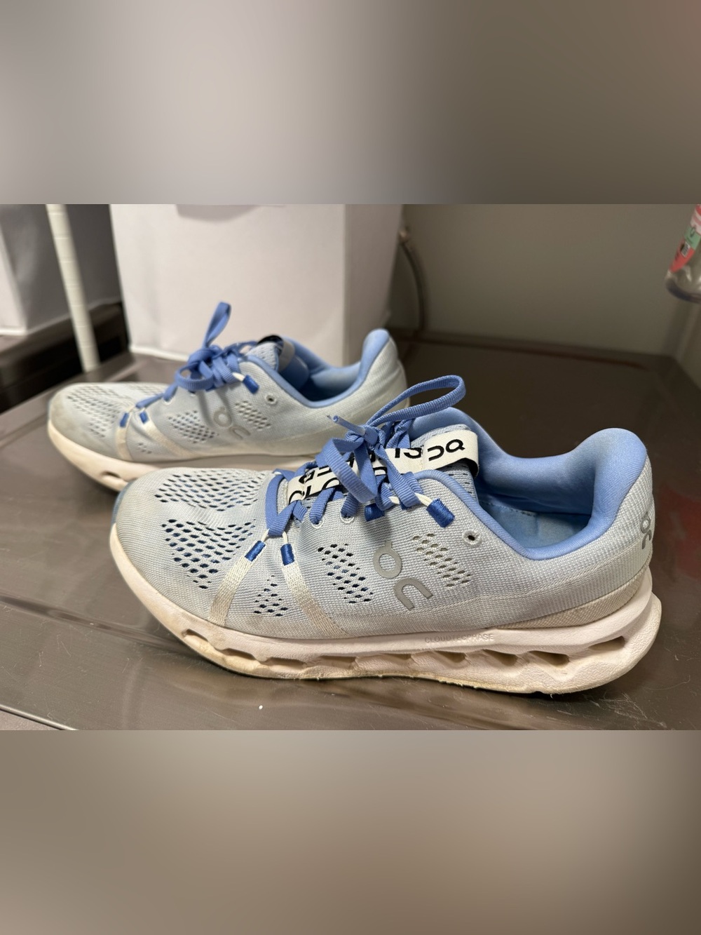 On Cloudsurfer Women's Blue & White Athletic Shoes